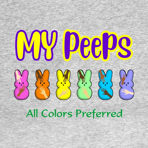 My Peeps Easter T-Shirt,Kids Bunny Unity by SidneyTees